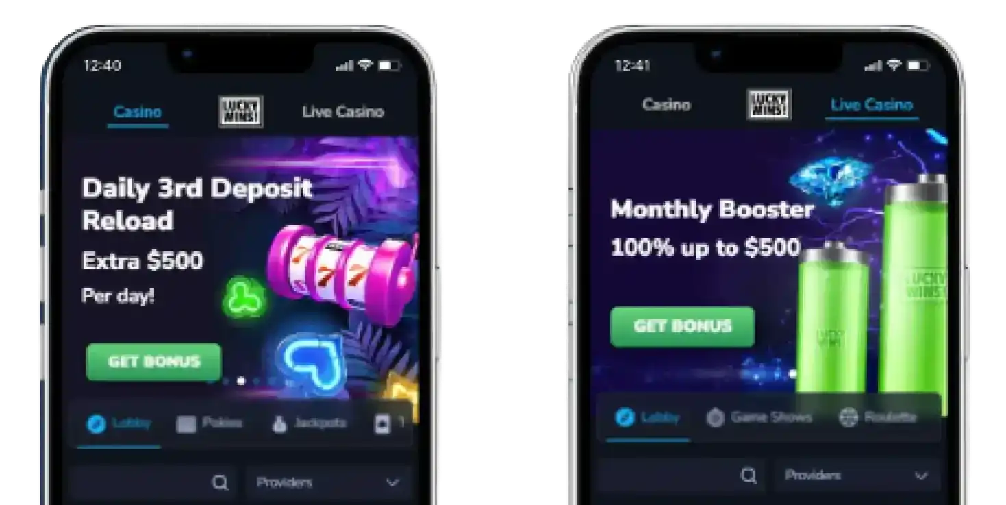 LuckyWins Casino App-Screenshot